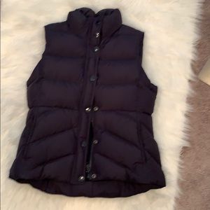 J.CREW  BLUE VEST SZ MEDUIM ZIPUP DOWN / FLEECE